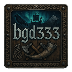 bgd333 footer brand mark on dark background